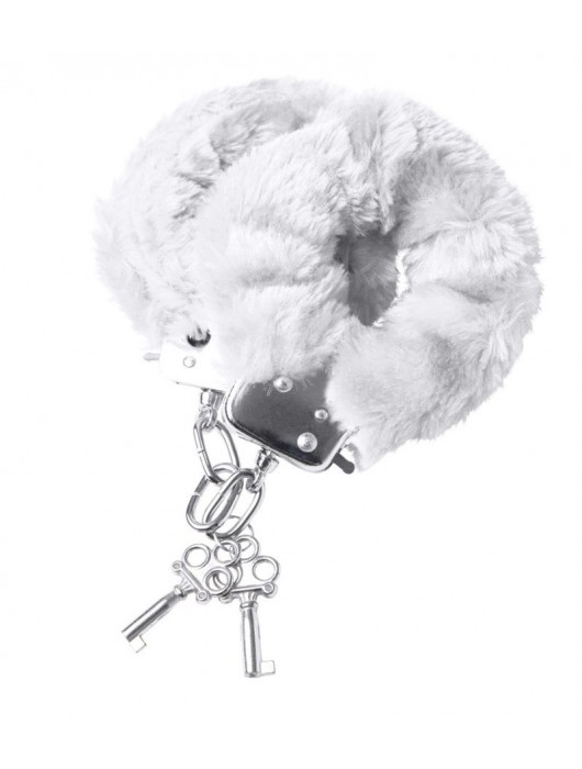 Наручники с белой меховой опушкой - ToyFa - купить с доставкой в Тольятти