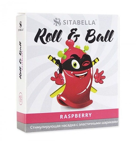 Стимулирующий презерватив-насадка Roll   Ball Raspberry - Sitabella - купить с доставкой в Тольятти