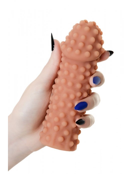 Телесная насадка на фаллос с бугорками KOKOS Extreme Sleeve 10 - 15,8 см. - KOKOS - в Тольятти купить с доставкой