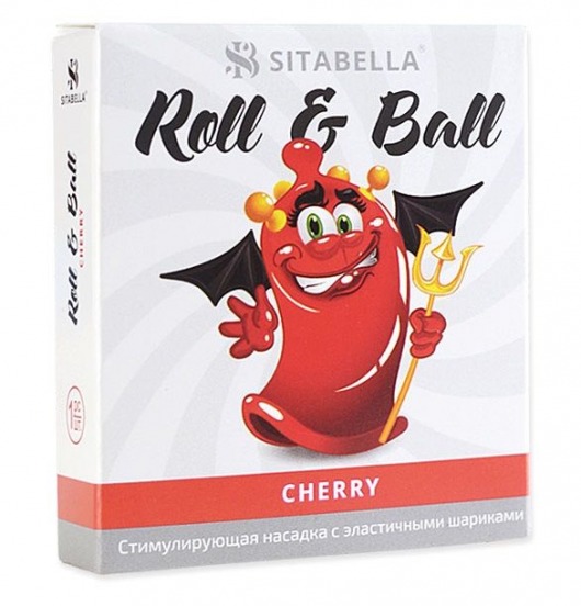 Стимулирующий презерватив-насадка Roll   Ball Cherry - Sitabella - купить с доставкой в Тольятти