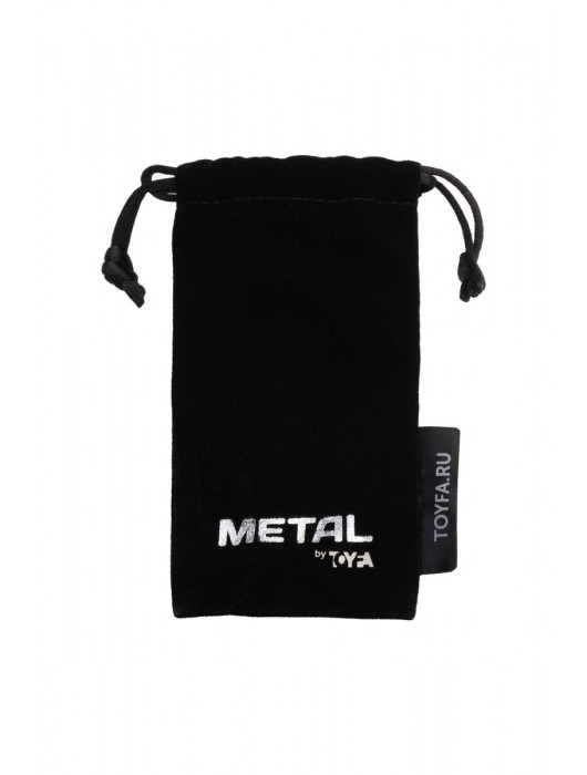 Серебристая коническая анальная пробка с красным кристаллом - 8 см. - ToyFa - купить с доставкой в Тольятти