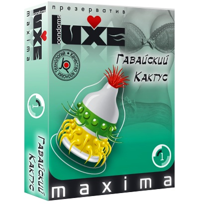 Презерватив LUXE Maxima  Гавайский Кактус  - 1 шт. - Luxe - купить с доставкой в Тольятти