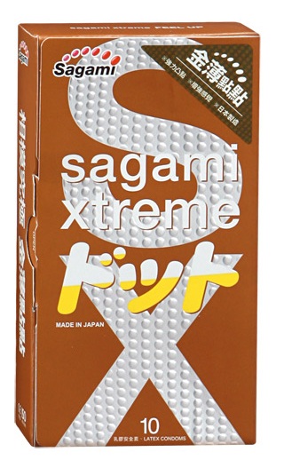 Презервативы Sagami Xtreme FEEL UP с точечной текстурой и линиями прилегания - 10 шт. - Sagami - купить с доставкой в Тольятти