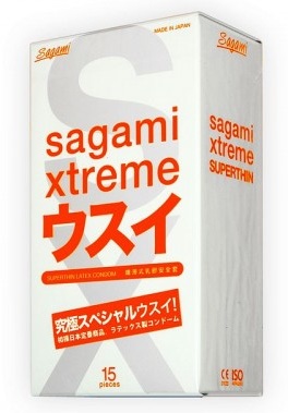 Ультратонкие презервативы Sagami Xtreme SUPERTHIN - 15 шт. - Sagami - купить с доставкой в Тольятти