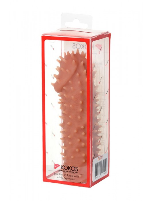 Телесная реалистичная насадка KOKOS Extreme Sleeve 07 с дополнительной стимуляцией - 12,7 см. - KOKOS - в Тольятти купить с доставкой