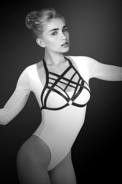Черная упряжь на грудь Clara - Bijoux Pour Toi - купить с доставкой в Тольятти
