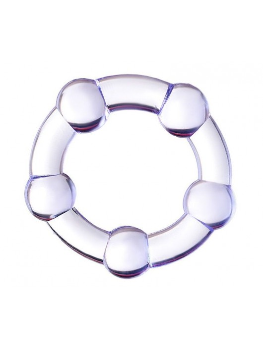 Фиолетовое эрекционное кольцо на пенис с бусинами - Штучки-дрючки - в Тольятти купить с доставкой