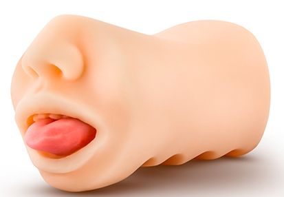 Телесный мастурбатор-ротик с язычком Oral Anne - Blush Novelties - в Тольятти купить с доставкой