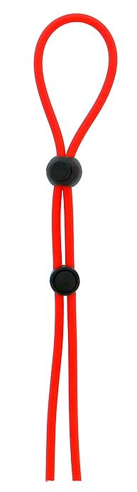 Красное лассо на пенис с двумя бусинами STRETCHY LASSO CAGE - Dream Toys - в Тольятти купить с доставкой