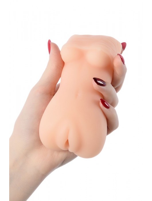 Телесный мастурбатор в виде женской фигурки - Toyfa Basic - в Тольятти купить с доставкой