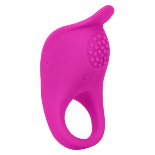 Ярко-розовое эрекционное виброкольцо Silicone Rechargeable Teasing Enhancer - California Exotic Novelties - в Тольятти купить с доставкой