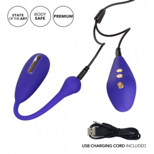 Фиолетовый шарик с электростимуляцией и вибрацией Intimate E-Stimulator Remote Kegel Exerciser - California Exotic Novelties - купить с доставкой в Тольятти