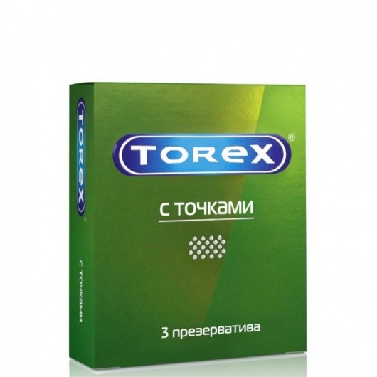 Текстурированные презервативы Torex  С точками  - 3 шт. - Torex - купить с доставкой в Тольятти