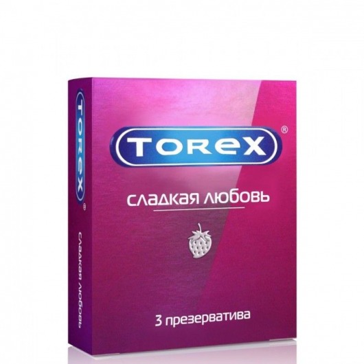 Презервативы Torex  Сладкая любовь  с ароматом клубники - 3 шт. - Torex - купить с доставкой в Тольятти