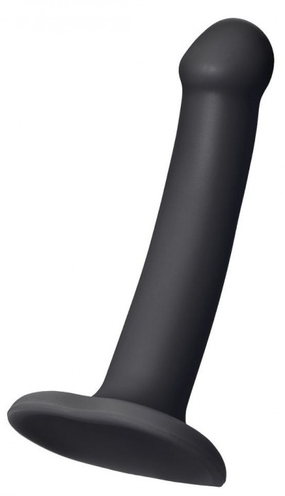 Черный фаллос на присоске Silicone Bendable Dildo S - 17 см. - Strap-on-me - купить с доставкой в Тольятти