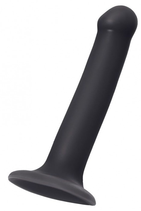 Черный фаллос на присоске Silicone Bendable Dildo M - 18 см. - Strap-on-me - купить с доставкой в Тольятти