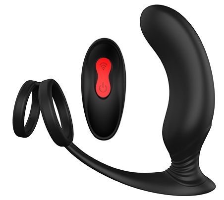 Черный массажер простаты REMOTE P-PLEASER - Dream Toys - в Тольятти купить с доставкой