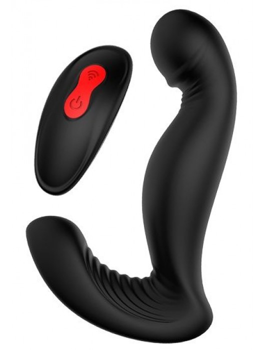 Черный вибромассажер простаты SWIRLING P-PLEASER - Dream Toys - в Тольятти купить с доставкой