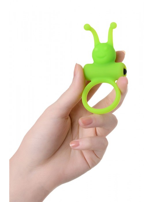 Зеленое эрекционное виброкольцо на пенис Cock Ring - A-toys - в Тольятти купить с доставкой