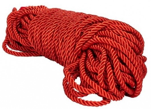 Красная веревка для связывания BDSM Rope - 30 м. - California Exotic Novelties - купить с доставкой в Тольятти