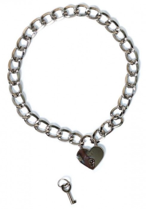 Серебристый ошейник Embrace с ключиком - Lola Games - купить с доставкой в Тольятти