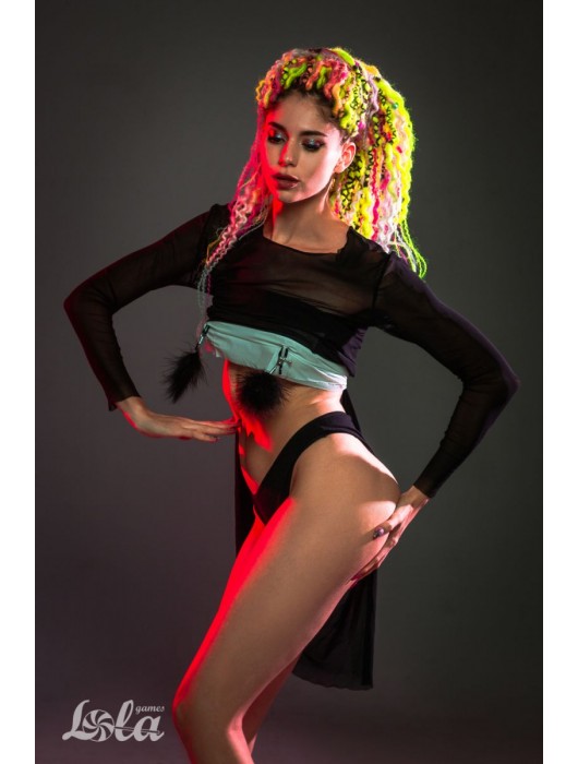 Зажимы на соски с черным пухом Euphoric - Lola Games - купить с доставкой в Тольятти