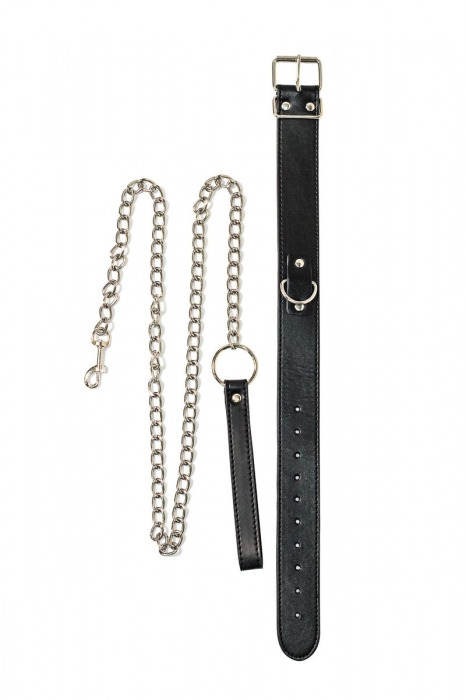 Черный ошейник с поводком Wild - Lola Games - купить с доставкой в Тольятти