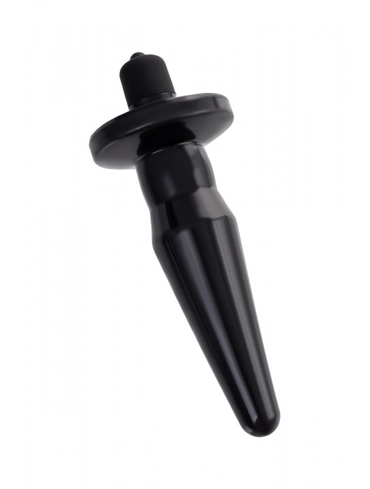 Черная анальная втулка Lacerta с вибрацией - 12,1 см. - POPO Pleasure