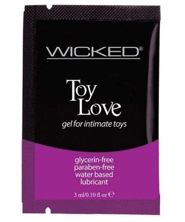 Лубрикант на водной основе для использования с игрушками WICKED Toy Love - 3 мл. - Wicked - купить с доставкой в Тольятти