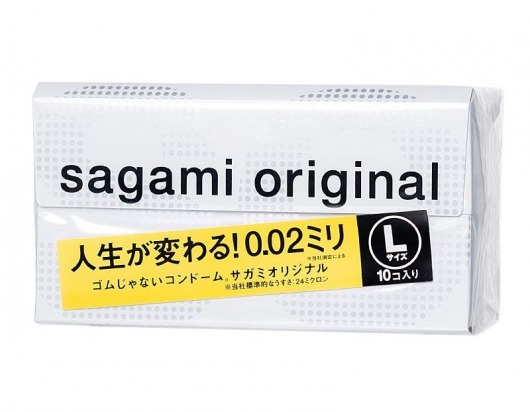 Презервативы Sagami Original 0.02 L-size увеличенного размера - 10 шт. - Sagami - купить с доставкой в Тольятти