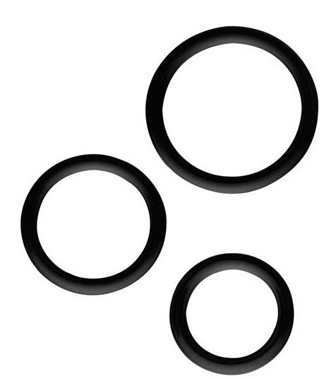 Набор из 3 эрекционных колец SILICONE COCKRINGS - Dream Toys - в Тольятти купить с доставкой