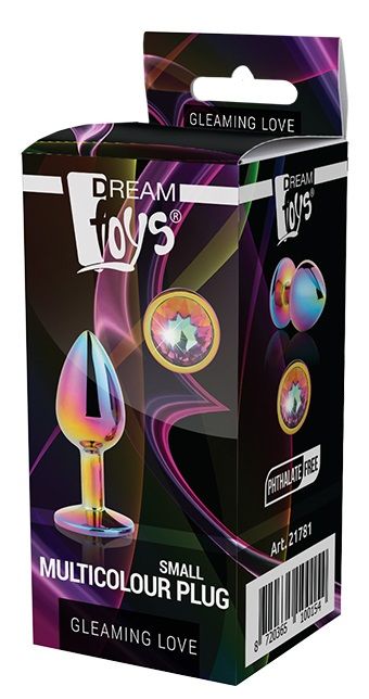 Голографическая анальная втулка с радужным кристаллом - 7,1 см. - Dream Toys - купить с доставкой в Тольятти