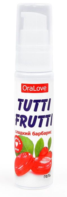 Гель-смазка Tutti-frutti со вкусом барбариса - 30 гр. - Биоритм - купить с доставкой в Тольятти