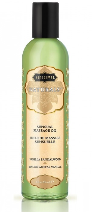 Массажное масло Naturals Vanilla Sandalwood с ароматом ванили и сандала - 236 мл. - Kama Sutra - купить с доставкой в Тольятти