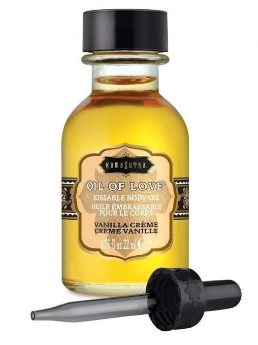 Масло для ласк с ароматом ванили Oil of Love Vanilla Creme - 22 мл. - Kama Sutra - купить с доставкой в Тольятти
