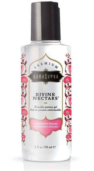 Гель-лубрикант на водной основе Divine Nectars Strawberry Dream с ароматом клубники - 150 мл. - Kama Sutra - купить с доставкой в Тольятти