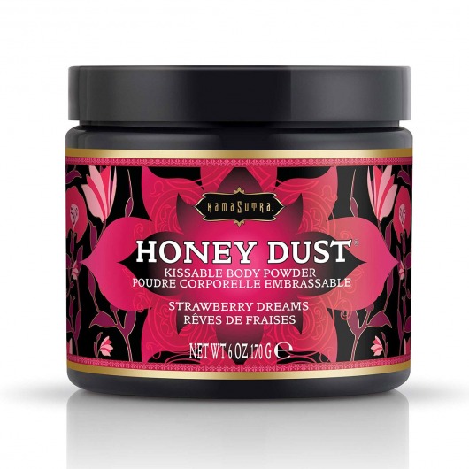 Пудра для тела Honey Dust Body Powder с ароматом клубники - 170 гр. - Kama Sutra - купить с доставкой в Тольятти