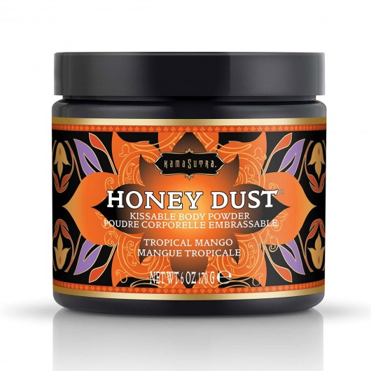 Пудра для тела Honey Dust Body Powder с ароматом манго - 170 гр. - Kama Sutra - купить с доставкой в Тольятти