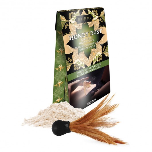 Пудра для тела Honey Dust Body Powder с ароматом жимолости - 28 гр. - Kama Sutra - купить с доставкой в Тольятти