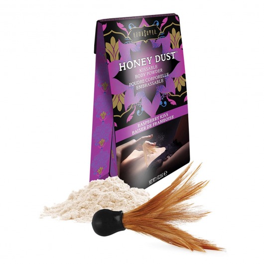 Пудра для тела Honey Dust Body Powder с ароматом малины - 28 гр. - Kama Sutra - купить с доставкой в Тольятти