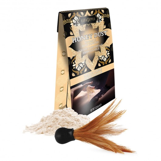 Пудра для тела Honey Dust Body Powder с ароматом ванили - 28 гр. - Kama Sutra - купить с доставкой в Тольятти