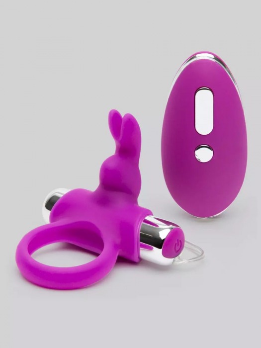 Лиловое виброкольцо с пультом ДУ Remote Control Cock Ring - Happy Rabbit - в Тольятти купить с доставкой