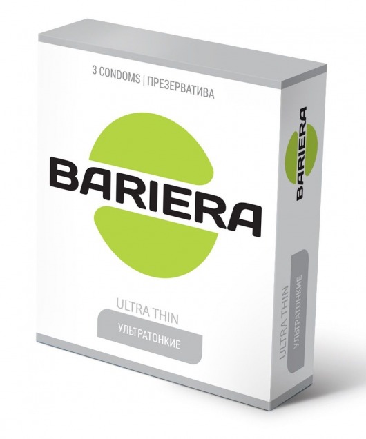 Ультратонкие презервативы Bariera Ultra Thin - 3 шт. - Bariera - купить с доставкой в Тольятти