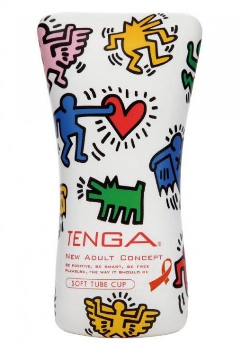 Мастурбатор-туба Keith Haring Soft Tube CUP - Tenga - в Тольятти купить с доставкой