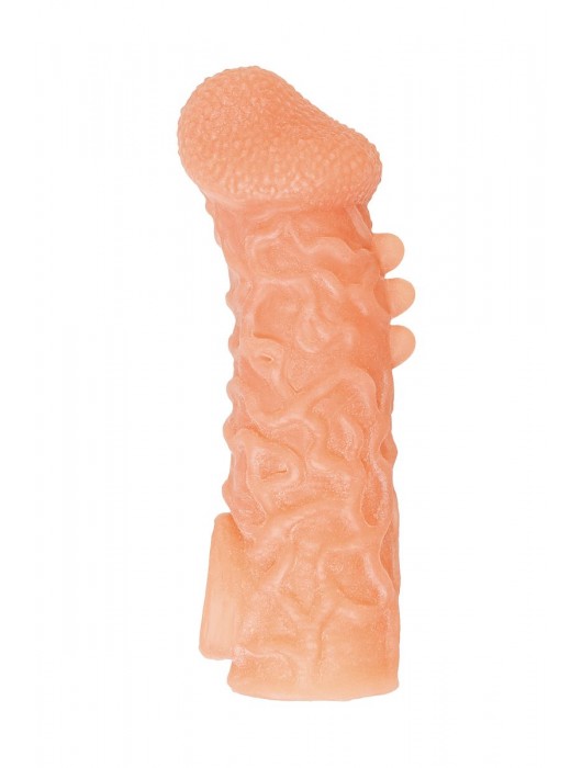 Телесная закрытая насадка с шершавой головкой Cock Sleeve Size S - 13,8 см. - KOKOS - в Тольятти купить с доставкой