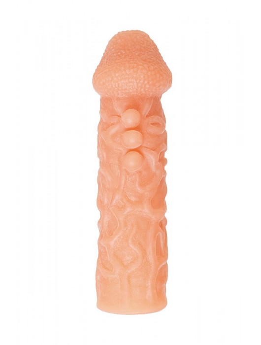 Телесная закрытая насадка с шершавой головкой Cock Sleeve Size S - 13,8 см. - KOKOS - в Тольятти купить с доставкой