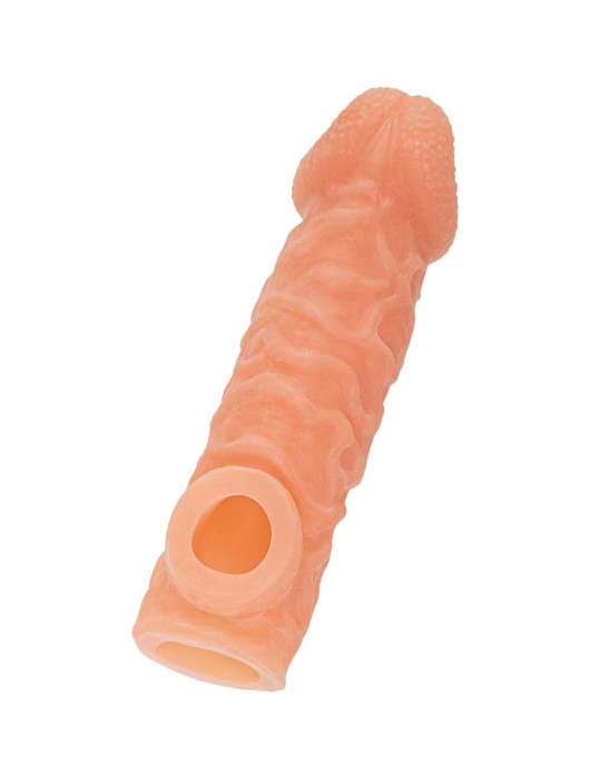 Телесная закрытая насадка с шершавой головкой Cock Sleeve Size S - 13,8 см. - KOKOS - в Тольятти купить с доставкой