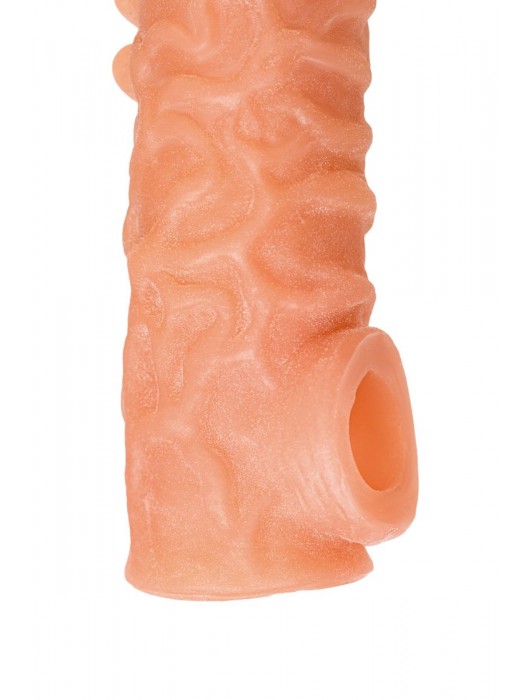 Телесная закрытая насадка с шершавой головкой Cock Sleeve Size S - 13,8 см. - KOKOS - в Тольятти купить с доставкой