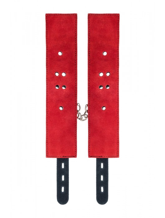 Красно-черные оковы на ноги из кожи - ToyFa - купить с доставкой в Тольятти