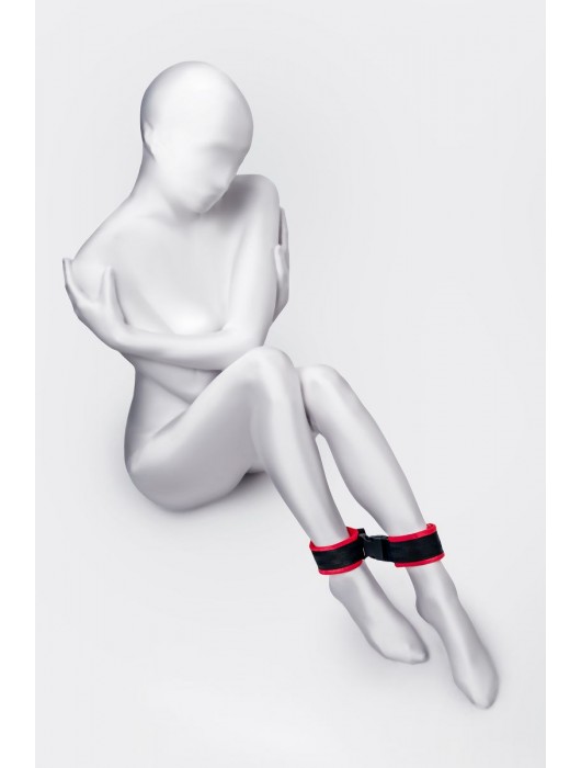 Красно-черные велюровые оковы Anonymo - ToyFa - купить с доставкой в Тольятти